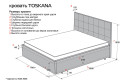Кровать с подъёмным механизмом Тоскана цвет зелёный 200х200 см