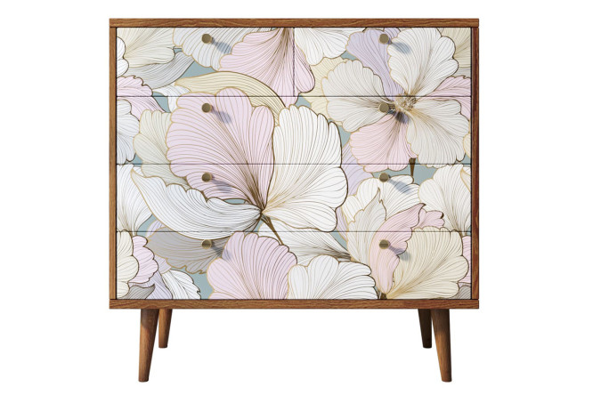 Изображение товара Комод с 5 ящиками Berber в коричневом цвете с ярким фасадом