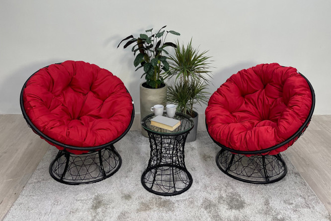 Изображение товара Набор садовый Папасан Плюс цвет чёрный, красный