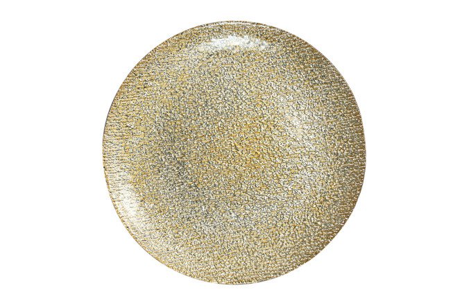Изображение товара Тарелка обеденная Lefard Феерия Shine gold из стекла 27 см