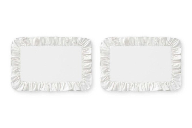 Изображение товара Набор салфеток с рюшами Hoff Флаки 2 шт белые 100 хлопок