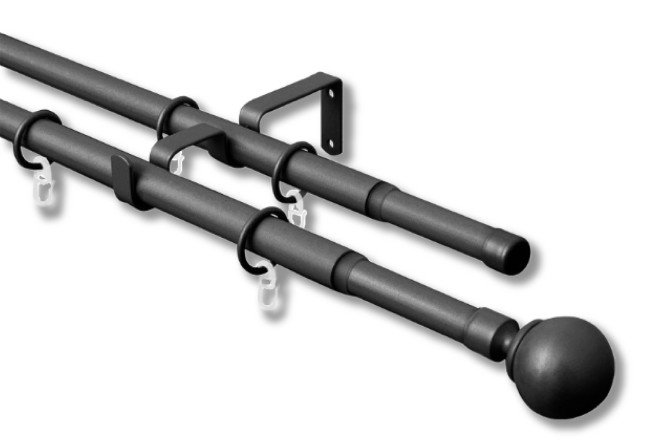 Изображение товара Карниз-телескоп двойной ARTTEX 15 551 раздвижной 120-210 см