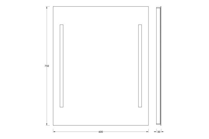 Зеркало настенное EVOFORM Ledline с 2-мя встроенными LED-светильниками, сенсор, BY 2315 60х75 см