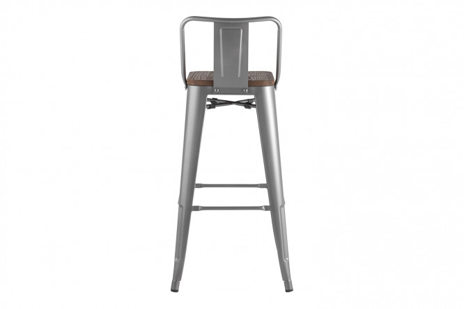 Фото 8 Барный стул Stool Group Tolix 50х76х55 см, цвет сидушки металл, ножек серебряный матовый