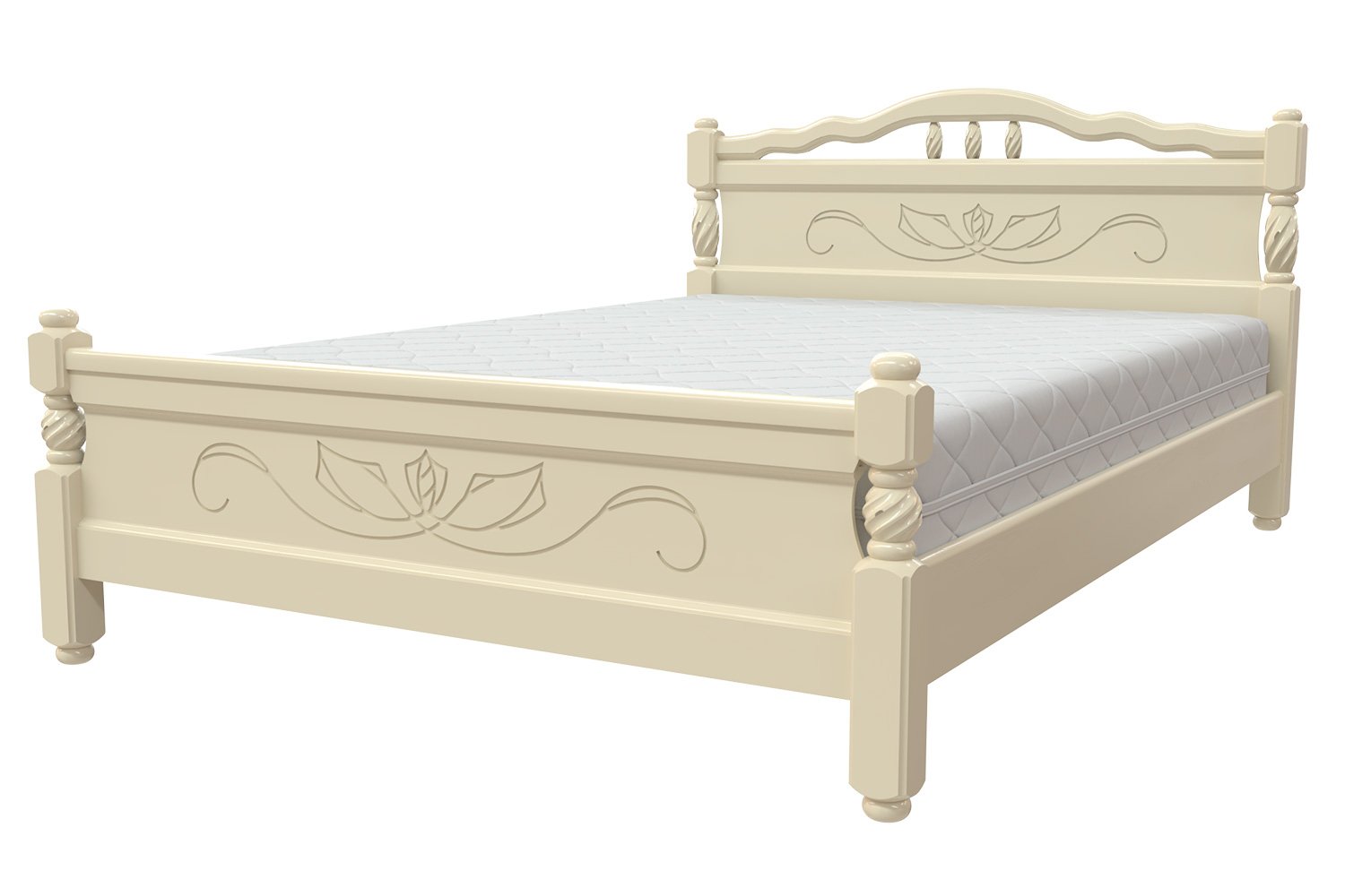 Кровать Карина 5 слоновая кость Браво мебель