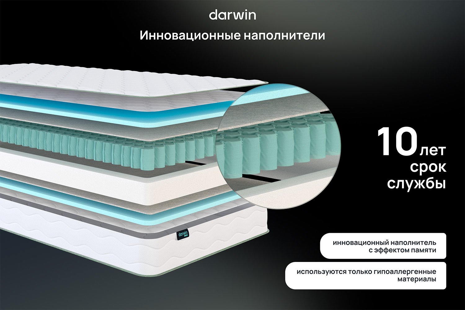 Матрас пружинный DARWIN Sweet Kids 70х160 см