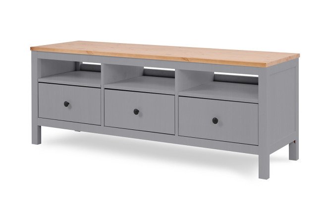 Изображение товара Современная тумба ТВ Эванс с двумя цветами и размером 147,7x56,7x45,6 см