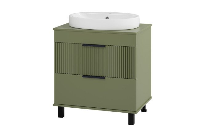 Изображение товара Тумба напольная Enfida 70 с раковиной зеленого цвета