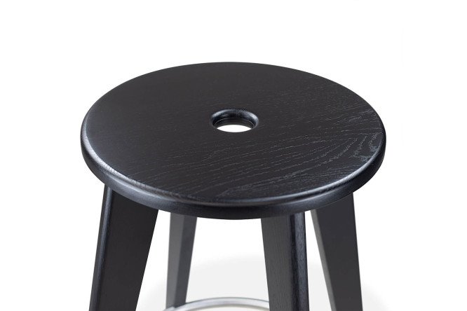 Изображение товара Барный стул SHT-S146 черный из нержавеющей стали 60x78x60 см