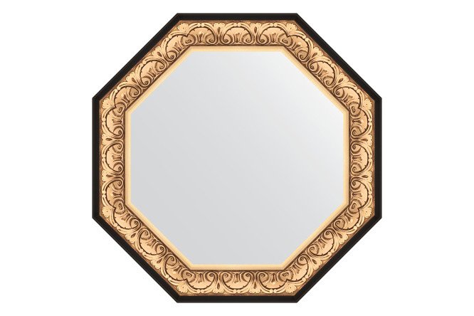 Изображение товара Настенное зеркало в багетной раме EVOFORM Octagon барокко золото 80.4х80.4 см