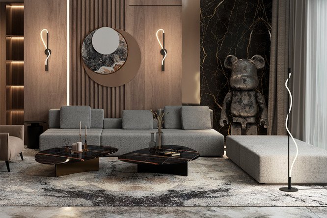 Торшер MAYTONI Tau MOD166FL-L15B3K 22x150x22 см, LED