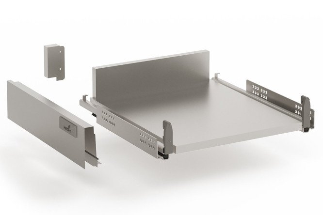 Выдвижной ящик низкий шкафас push to open полного выдвижения Hettich InnoTech 36.8х8.4х47 см
