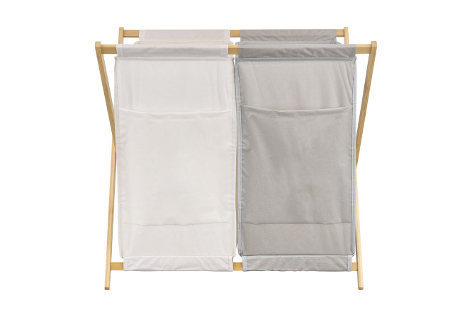 Изображение товара Корзина для белья BERKRAFT Nature 70x68x37 см 120 л полиэстер бамбук