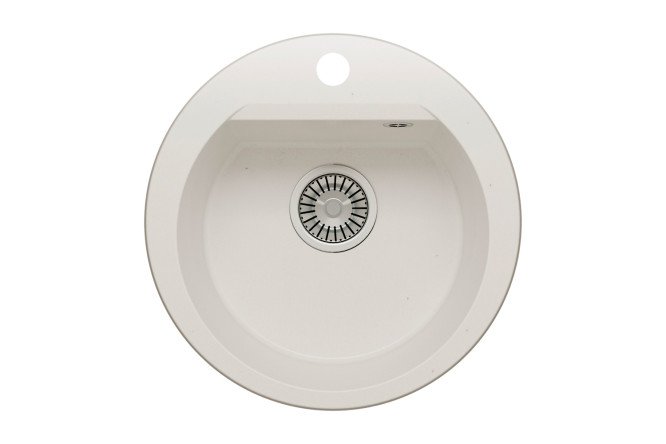 Изображение товара Врезная мойка POLYGRAN Atol 46х46х21 см из мрамора для кухни