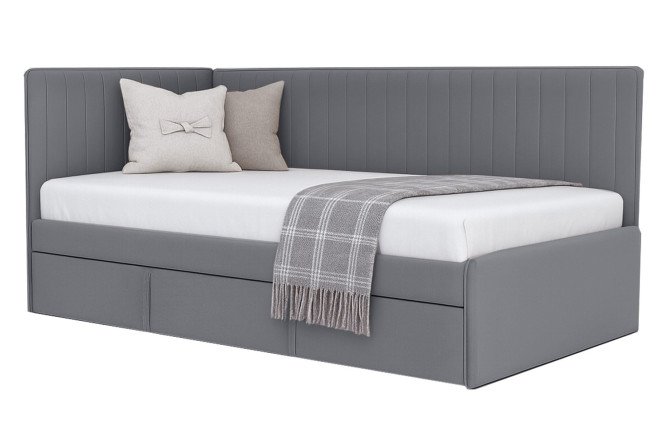 Изображение товара Кровать Ariana 80x160 см темно-серый современный дизайн