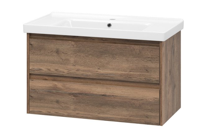 Изображение товара Тумба подвесная Dallas 90 DAL-01090-074П 90.5 см, цвет каркаса дуб галифакс олово, фасада дуб галифакс олово