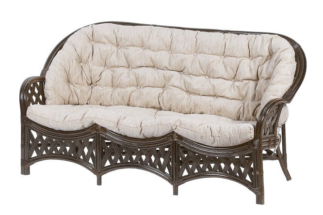 Изображение товара Диван 3-местный Cobana цвет каркаса тёмно-коричневый, мягких элементов бежевый