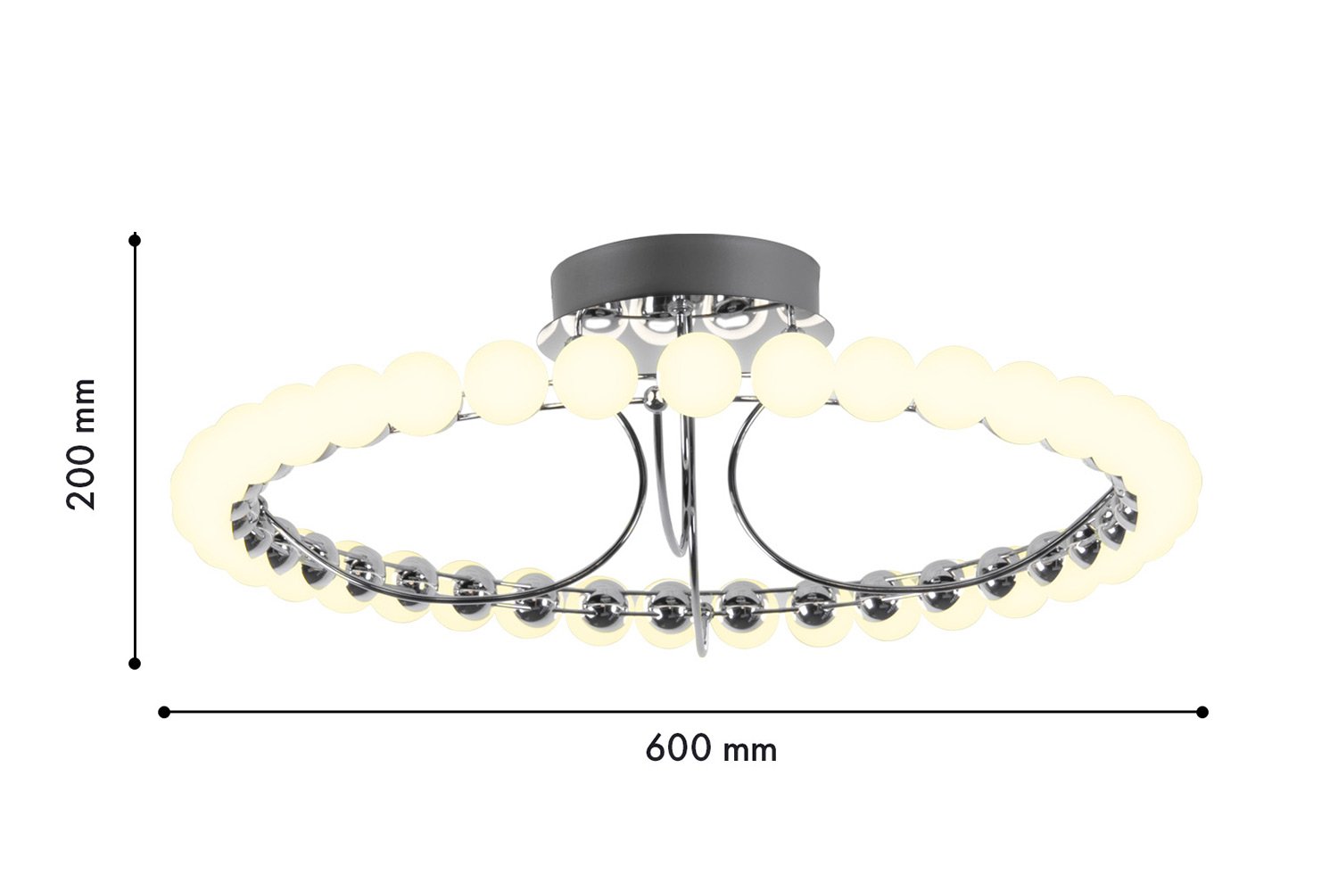 Люстра потолочная FAVOURITE Helmet 17 кв.м., LED, 60 см