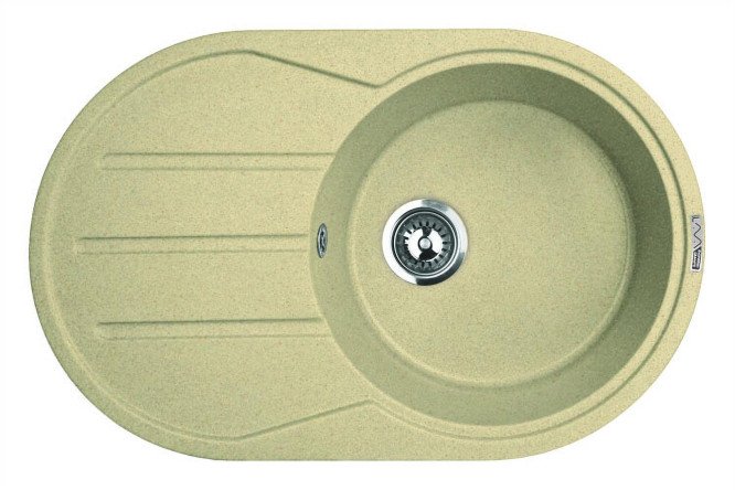 Изображение товара Мойка врезная с крылом LAVA E.2 CAMEL 77х49.5х19 см из инженерного гранита