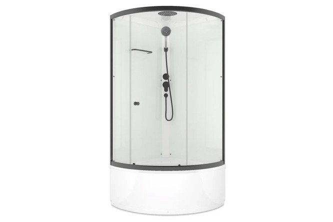 Изображение товара Душевая кабина MELODIA DELLA VITA Jive Black MB02009 90х218 см четверть круга