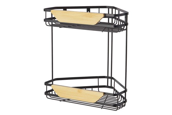 Изображение товара Угловая 2-ярусная полка BERKRAFT Malmo 28,4x30,2x20,8 см для дома и офиса