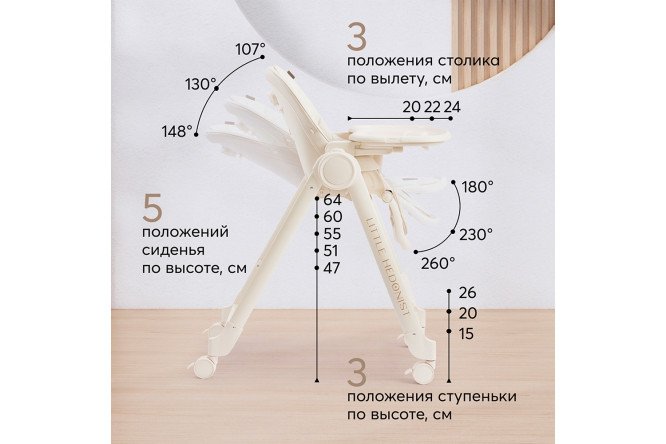 Стул для кормления HAPPY BABY Berny lux
