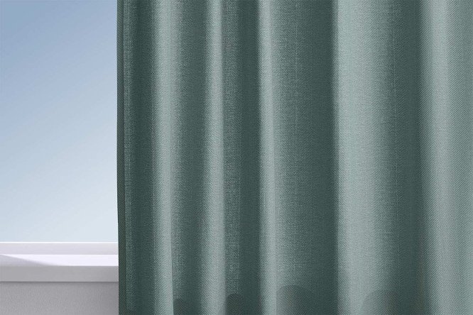 Изображение товара Штора HOFF Акварель 145x300 см зелёная жаккард универсальная лента