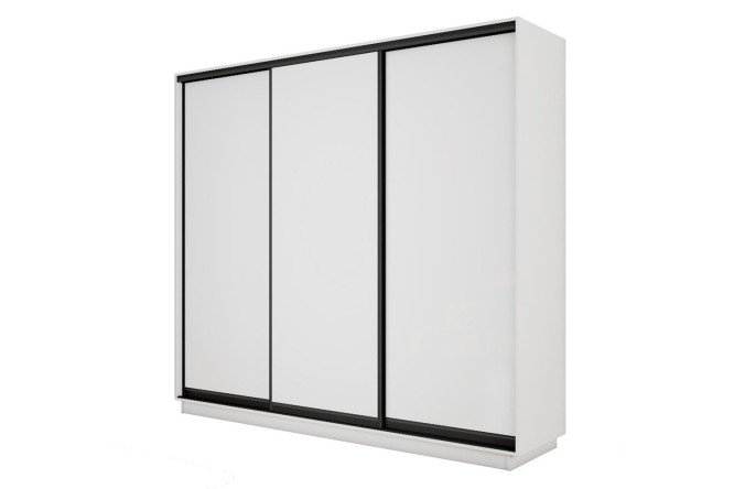 Изображение товара Шкаф-купе Slide-2 v.2 210х240х60 см Белый снег/Черный профиль