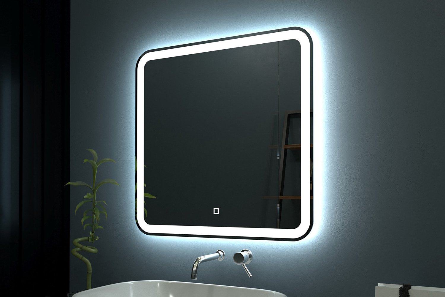 Зеркало с LED-подсветкой ONIKA Магна 70 207046 70х70 см