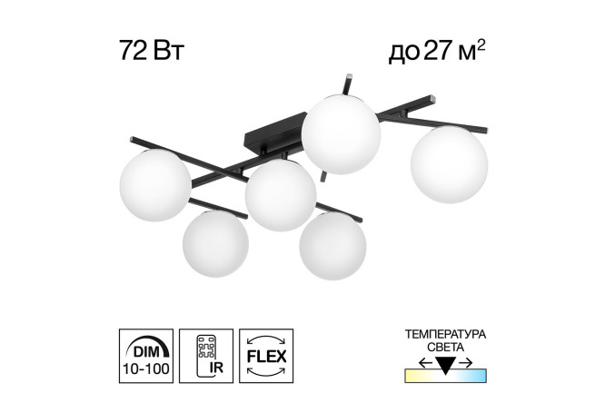 Изображение товара Современная люстра CITILUX Dorsy LED регулируемый свет металл для дома и офиса
