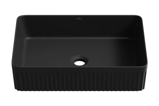 Изображение товара Накладная раковина Festive fox 2.0 319611000 напольная 55х12х35 см чёрный матовый