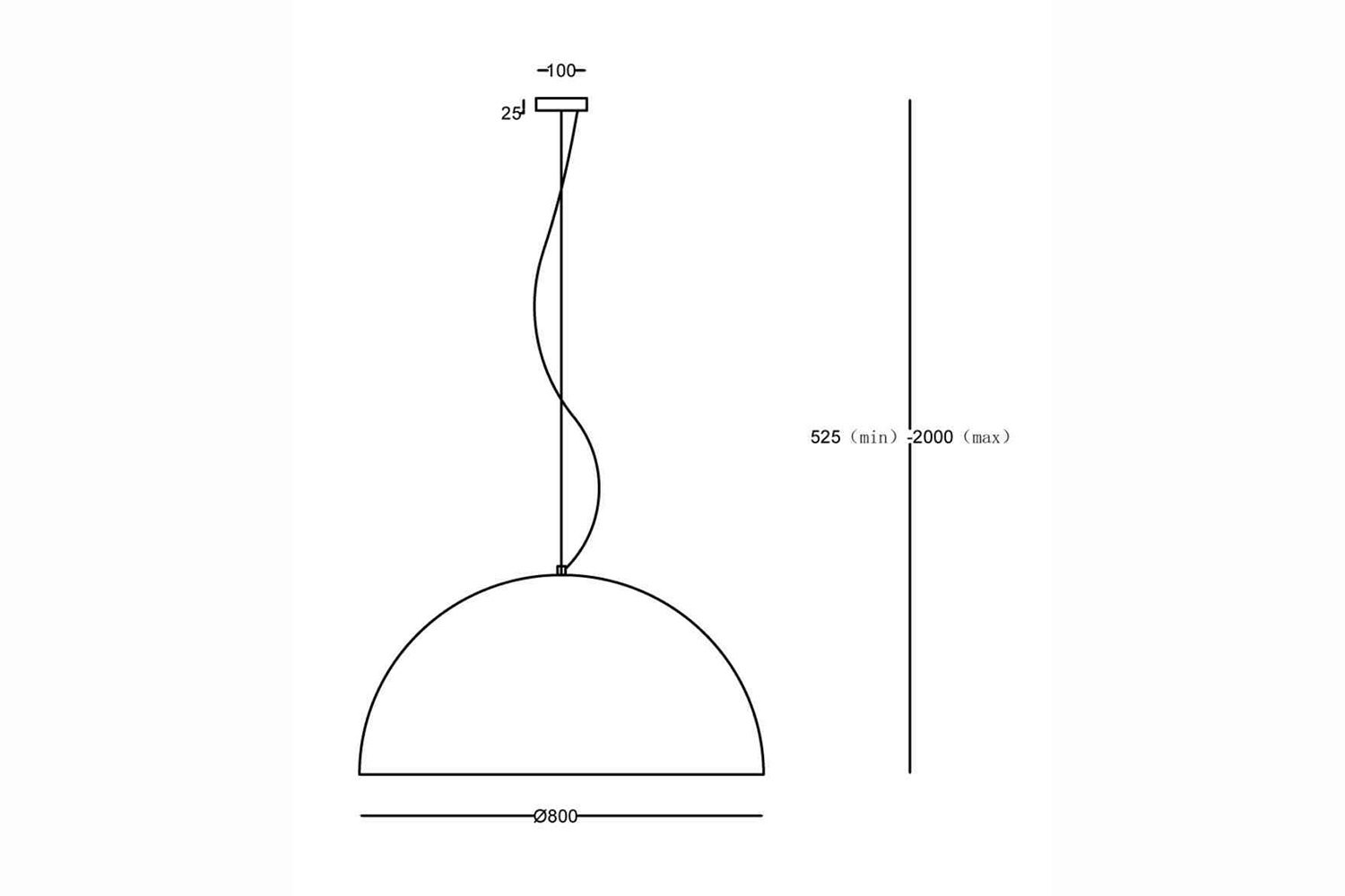 Светильник подвесной MAYTONI Modern Dome 20 кв.м., 80х52.5х80 см, E27