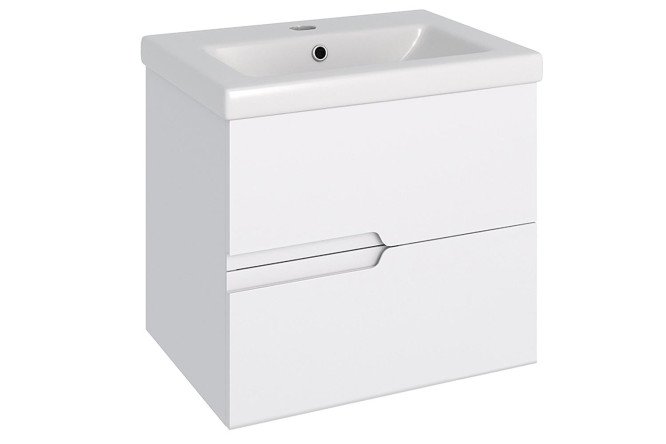 Изображение товара Подвесная тумба RUNO Стокгольм 56,4 см белая для ванной комнаты