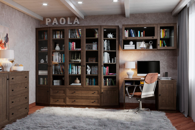 Изображение товара Библиотека Paola дуб апрель тёмный
