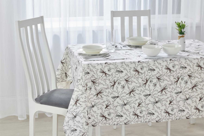 Изображение товара Скатерть Шёпот крыльев 145x150 см хлопок разноцветная