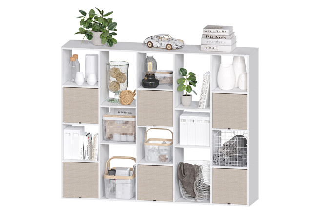 Изображение товара Стеллаж СТ 145Б белый ЛДСП для дома и офиса