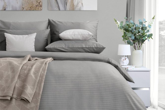 Комплект постельного белья Gray 148х215 см, 1,5 спальный