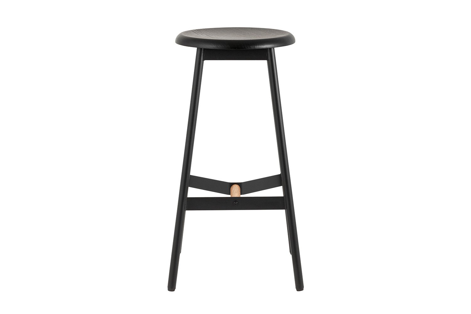 Стул барный Stool Group Knobb 41х75х36 см, цвет сидушки чёрный, ножек чёрный