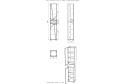 Пенал напольный Домино Vector Напольный, 35.4х190х31.6 см, Левый