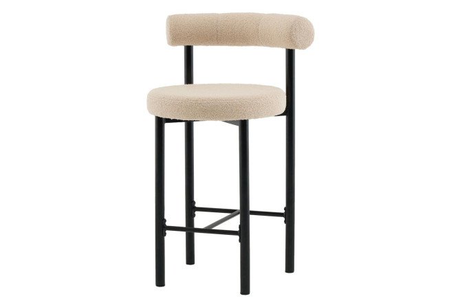Изображение товара Стул полубарный Stool Group Флорео 65,5 см, бежевый букле