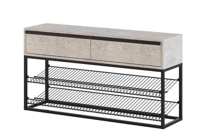 Изображение товара Тумба для обуви с полками и ящиками LTO 115x80x30 см современный дизайн