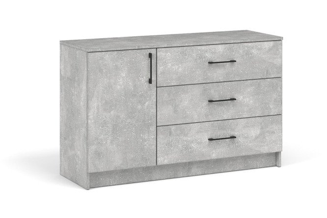 Изображение товара Комод Чикаго 1 дверь и 3 ящика светлый цвет для спальни и гостиной