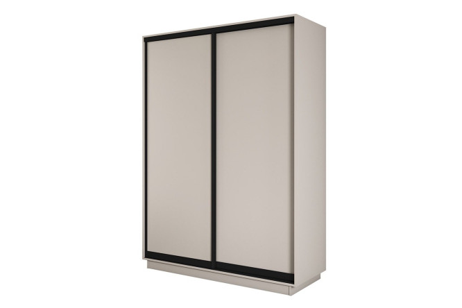 Изображение товара Шкаф-купе 2-дверный Slide-2 v.2 120х220х45 см, кашемир/чёрный профиль