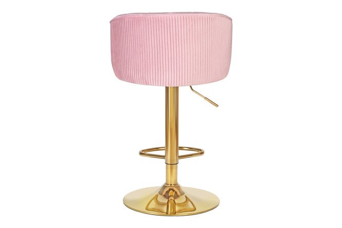 Стул барный DOBRIN Darcy Gold 51х86х46 см, цвет обивки розовый, ножек золотой