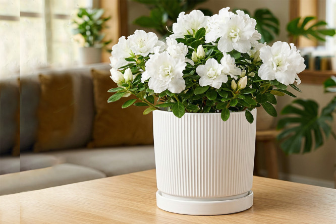 Горшок с блюдцем Mandarin decor Рельеф 11.9х12.8 см