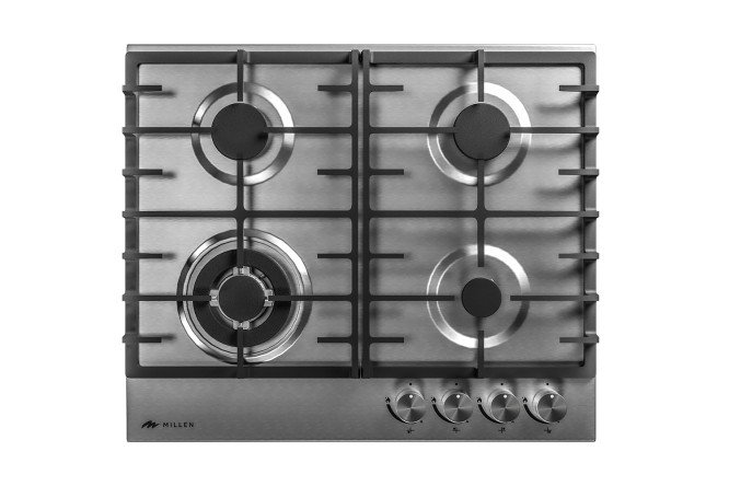 Изображение товара Газовая панель MILLEN MGH 601 IX 58 см нержавеющая сталь 4 зоны нагрева