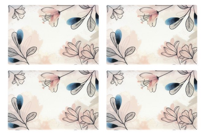 Изображение товара Набор салфеток Нежность 2 сервировочных 43х0,02х28 см прозрачный и пудровый