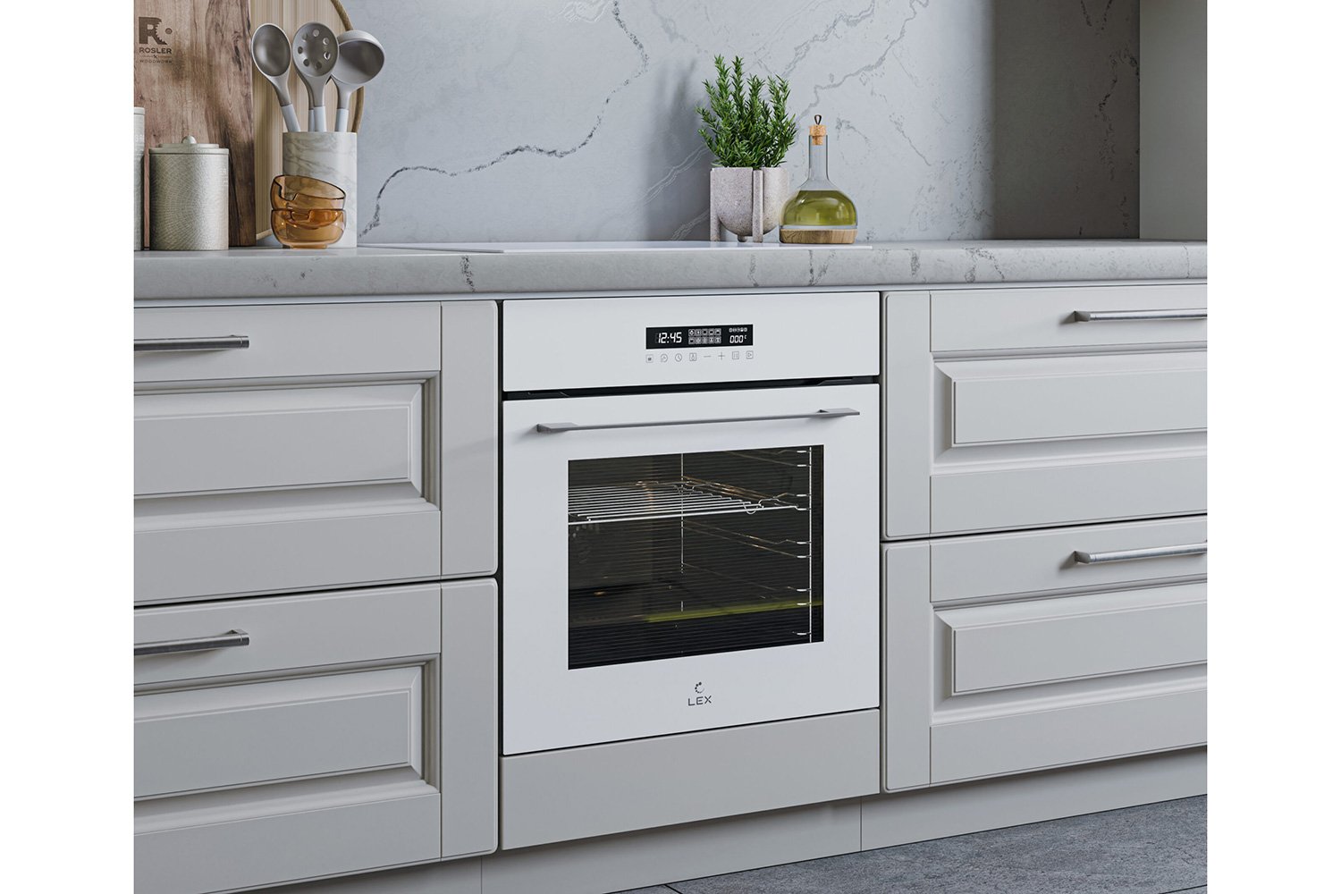 Электрический духовой шкаф LEX EDS 100 WH, белый 59.5х59.5х53 см