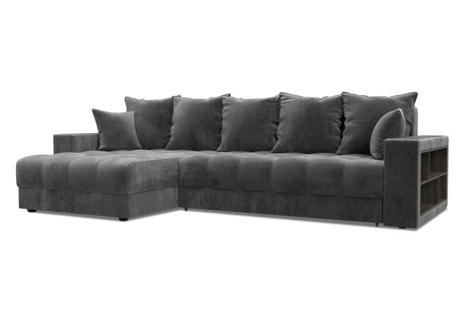 Изображение товара Угловой диван-кровать Лига 050 с декором и полкой, универсальный угол