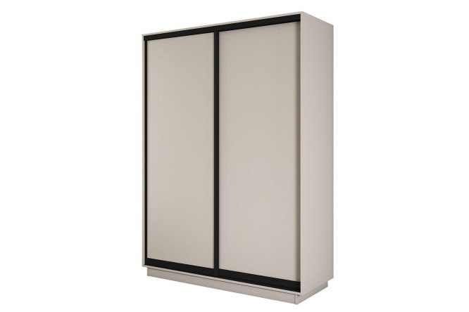 Изображение товара Двухдверный шкаф-купе Slide-2 v.2 140х240х60 см Кашемир Чёрный профиль